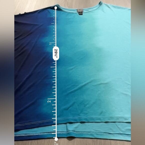 Clara Sun Woo Blue Ombre Oversized Half‎ Sleeve Pullover Top Size S - Picture 8 of 8